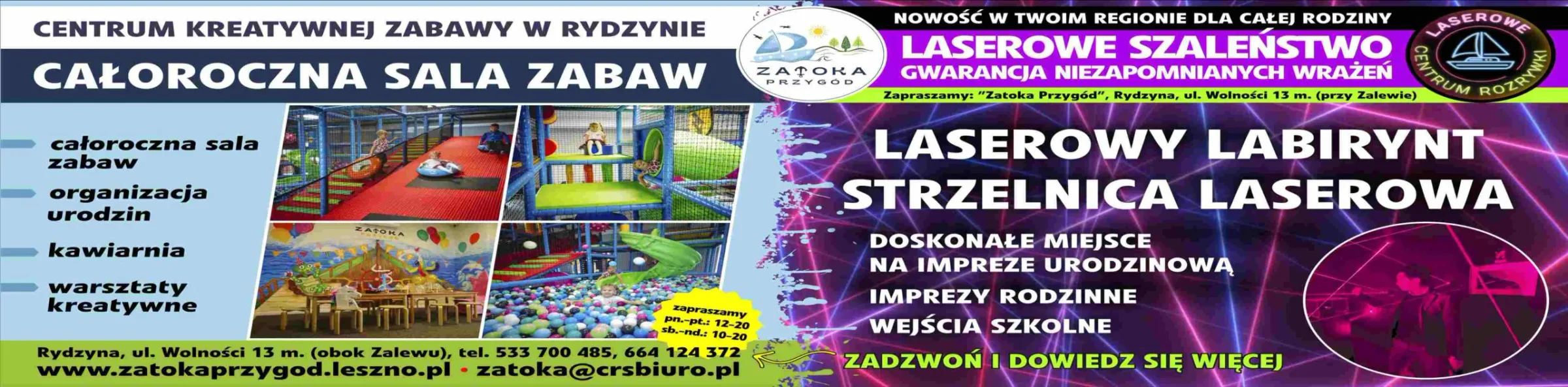 banner lasery Zatoka Przygódbojanowo24