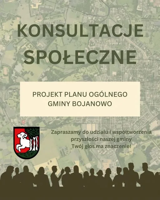 Gmina Bojanowo zaprasza do konsultacji społecznych planu ogólnego