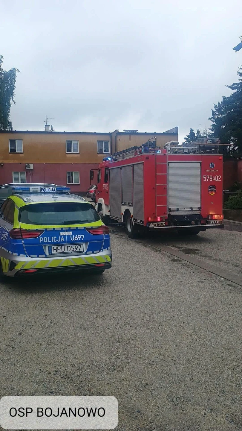 Alarm pożarowy w pensjonacie dla seniorów w Bojanowie