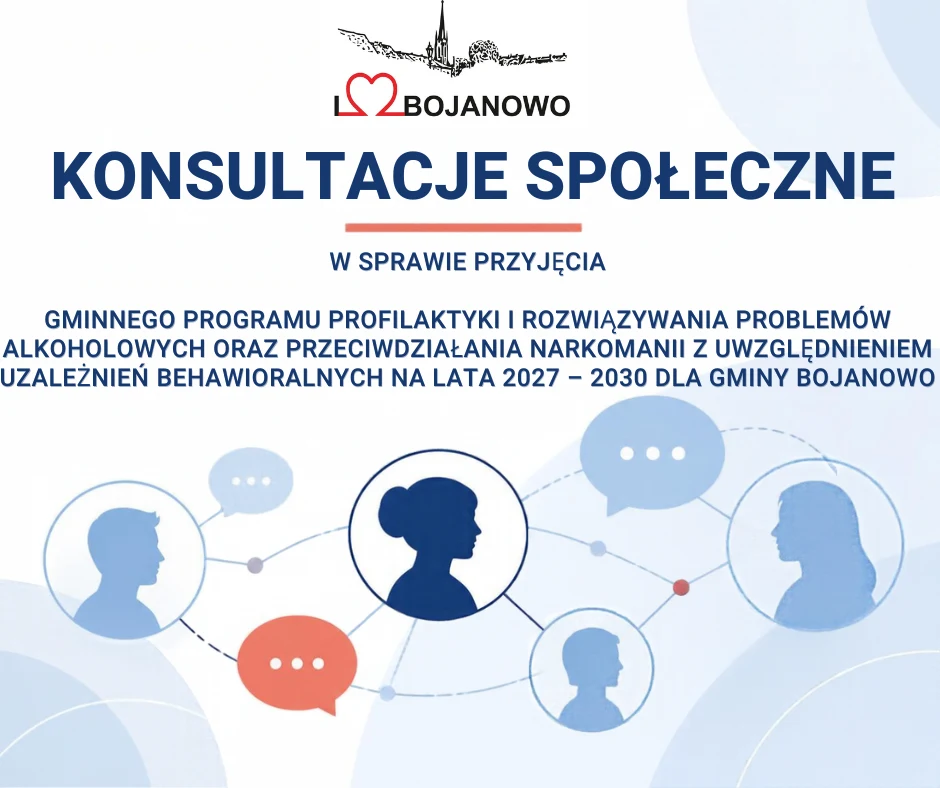 Konsultacje społeczne ws. programu przeciwdziałania uzależnieniom w Gminie Bojanowo
