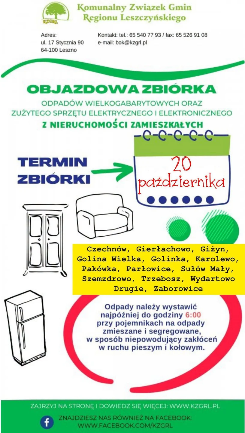 Objazdowa zbiórka odpadów wielkogabarytowych i sprzętu RTV/AGD w gminie