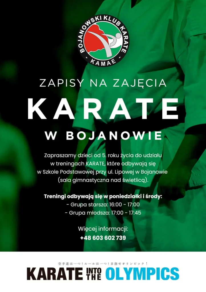 KARATE W BOJANOWIE – ruszyły zapisy