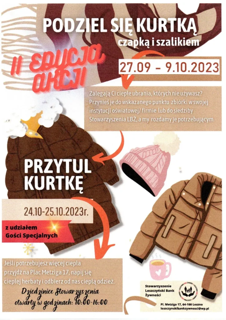 Rusza II edycja akcji charytatywnej „Podziel się kurtką czapką i szalikiem"