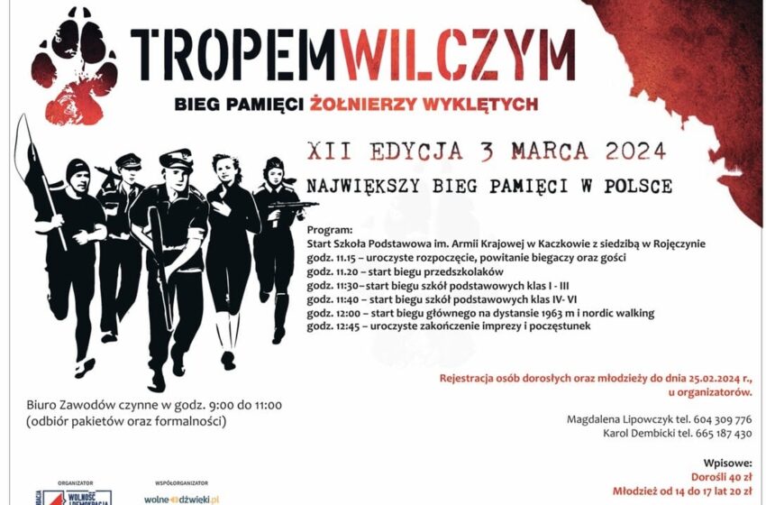  Ruszyły zapisy na Bieg Tropem Wilczym Rojęczyn 2024