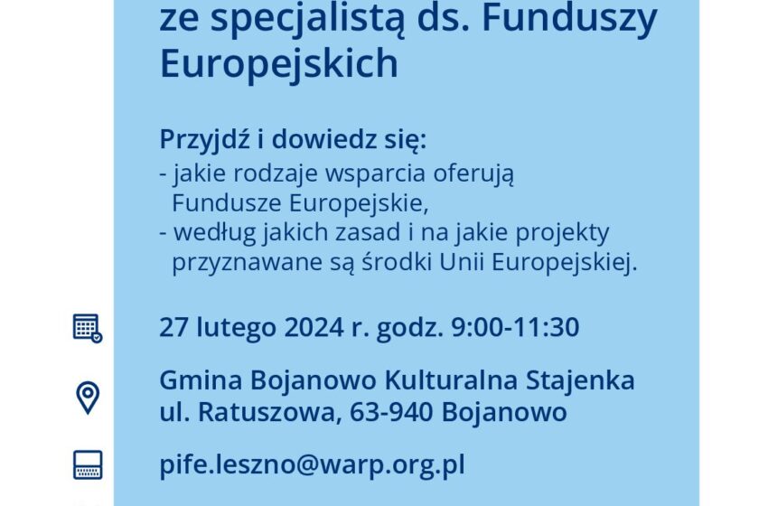  Mobilny Punkt Informacyjny w Urzędzie Miejskim w Bojanowie