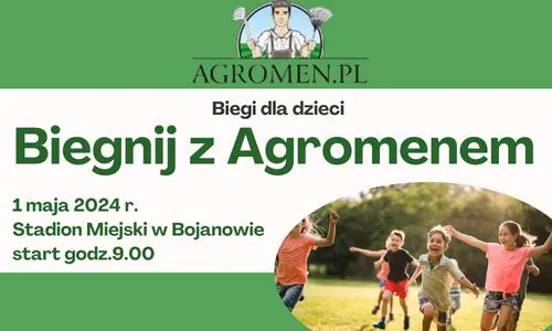  Biegaj z Agromenem! GCKSTiR w Bojanowie zaprasza na wydarzenie dla najmłodszych