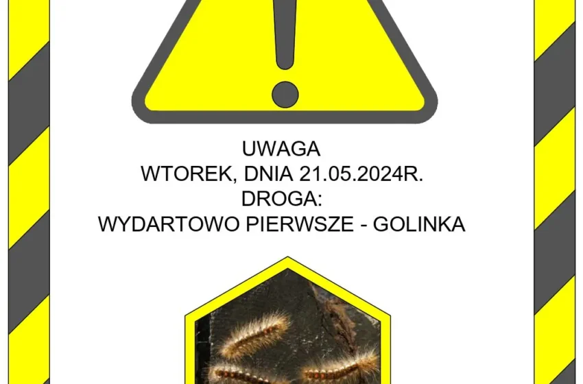  Zamknięcie Drogi Wydartowo Pierwsze – Golinka w Związku z Eliminacją Gąsienic Kuprówki Rudnicy