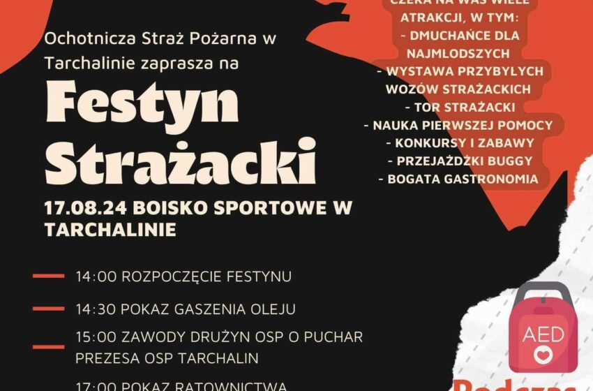  Festyn Strażacki w Tarchalinie 2024: Atrakcje, Pokazy i Zbiórka na AED