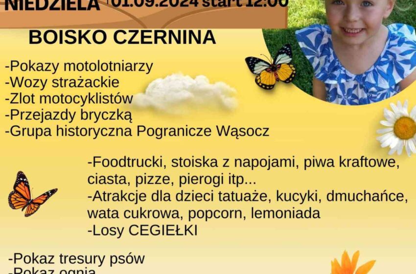  Festyn Charytatywny dla Gabrysi Michalec w Czerninie – Zakończenie Lata z Mocą Atrakcji!