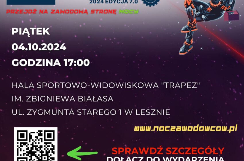  Noc Zawodowców 2024 w Lesznie – ZSPT CKU w Bojanowie Przedstawia Zawody