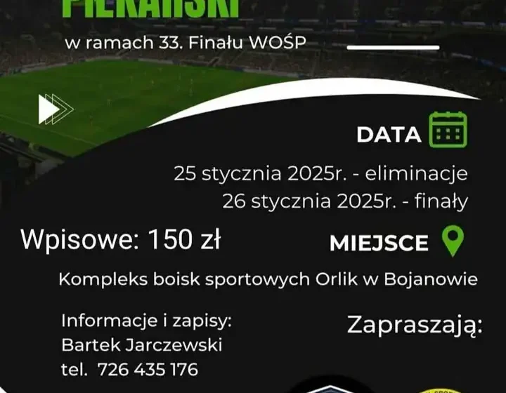  Turniej Piłkarski w ramach 33. Finału WOŚP w Bojanowie