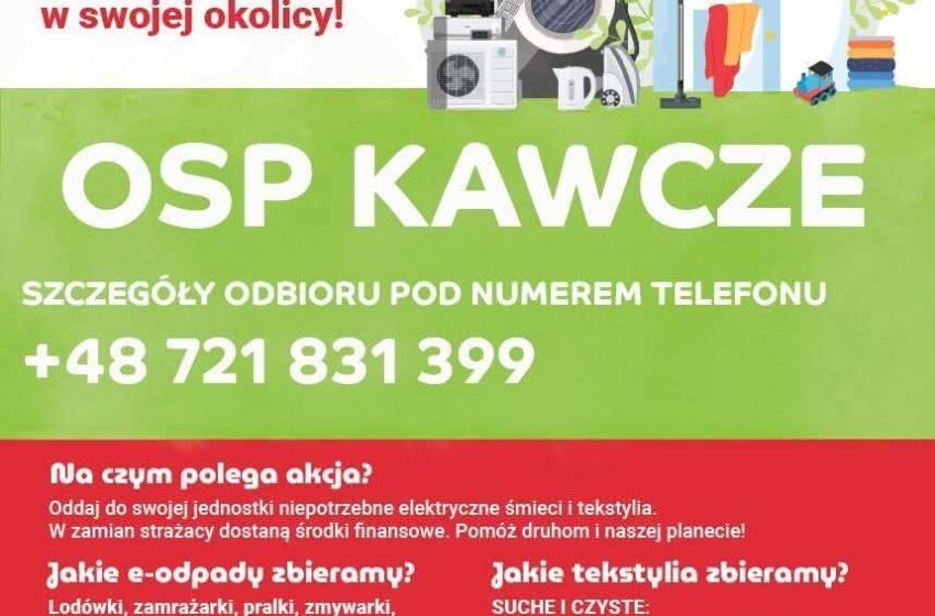 OSP Kawcze znów w akcji! Ruszyła kolejna zbiórka elektroodpadów i tekstyliów