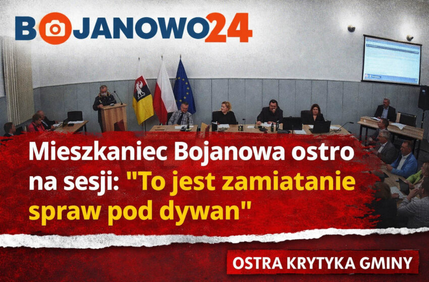  Mieszkaniec Bojanowa ostro rozlicza gminę na sesji