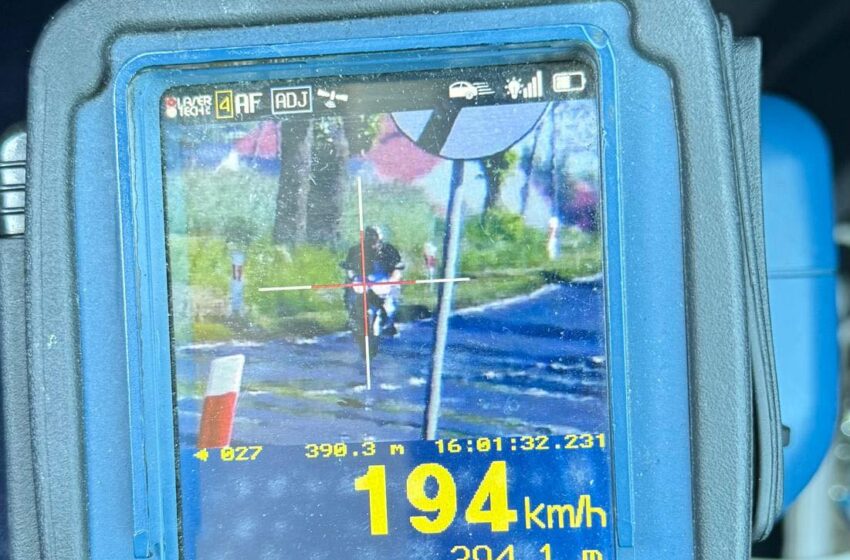  23-letni motocyklista pędził blisko 200 km/h